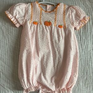 Cecil and Lou Swiss dot pumpkin bubble fall